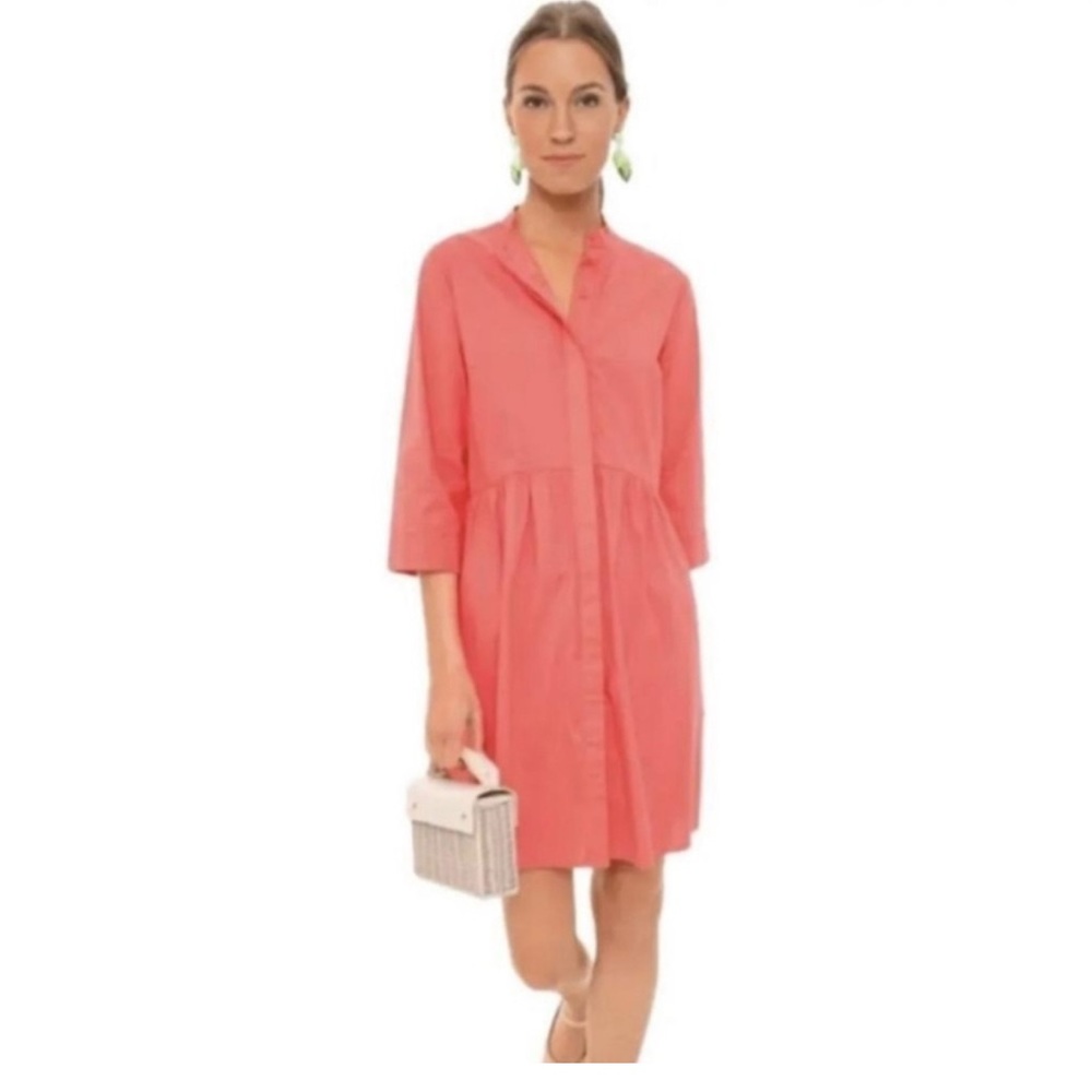 Tuckernuck Royal Shirt Dress - poppy pink (coral), S
